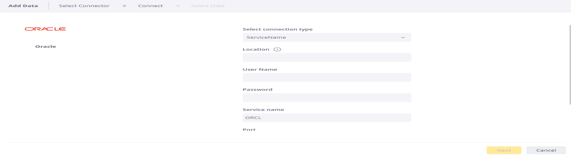 Oracle Connector - ServiceName